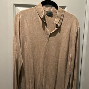 Silk Blend Johnny Collar Polo